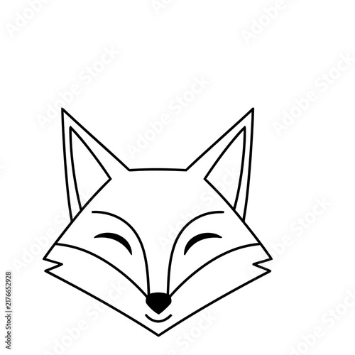 Simple Fox Face Outline