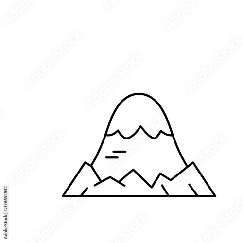 Simple mountain range outline