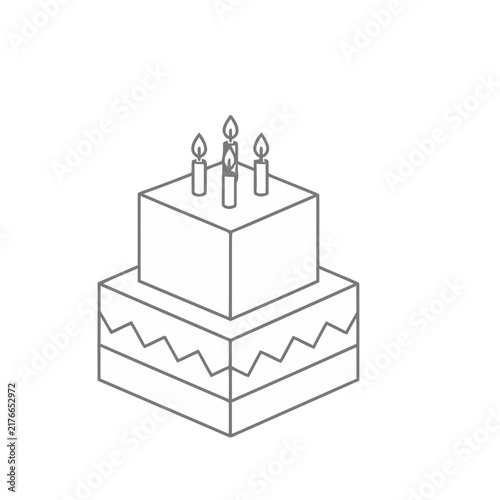 Two Tier Cake with Candles