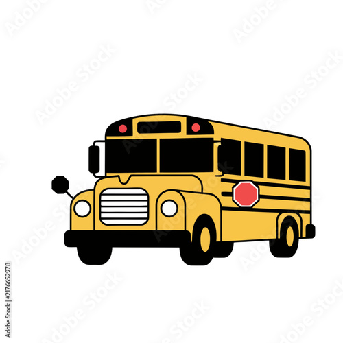 Yellow School Bus Illustration