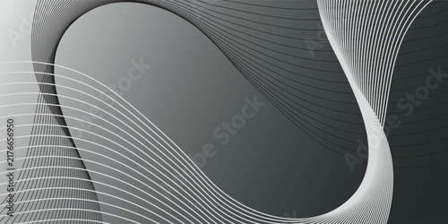 Black and white background and white line wave