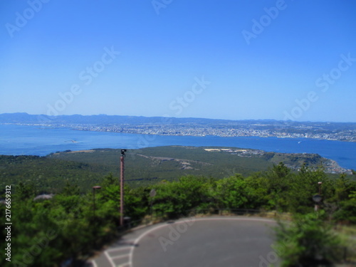 Canvastavla View from Sakurajima, Kagoshima, Japan - Diorama Effect