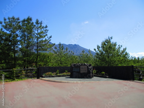 Obraz na płótnie Sakurajima, Kagoshima, Japan - Diorama Effect