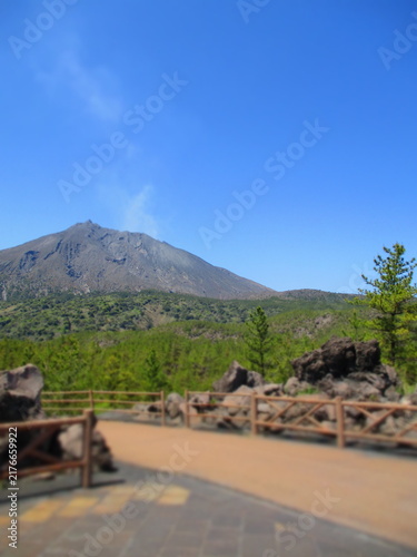 Принти на полотні Sakurajima, Kagoshima, Japan - Diorama Effect