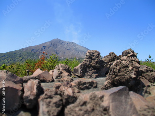 Canvastavla Sakurajima, Kagoshima, Japan - Diorama Effect