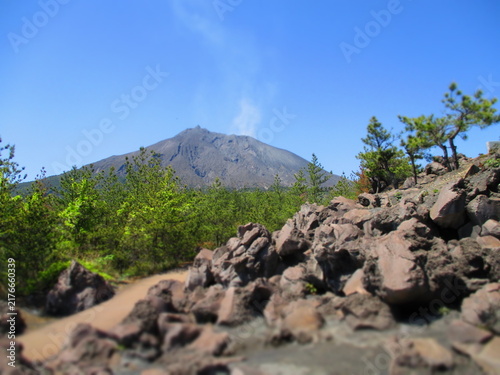 Canvastavla Sakurajima, Kagoshima, Japan - Diorama Effect