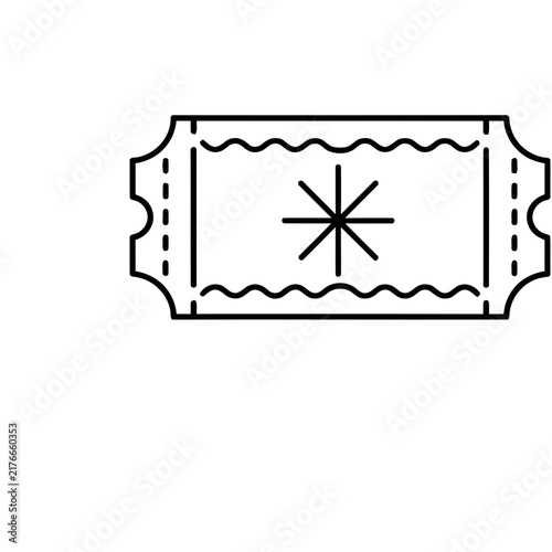 Ticket icon with asterisk