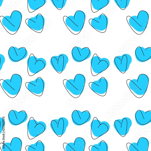 Love Heart Seamless Pattern Design
