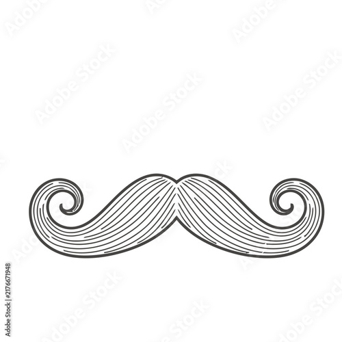Stylized mustache illustration