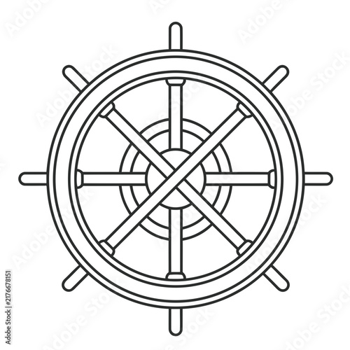 Ship's wheel outline