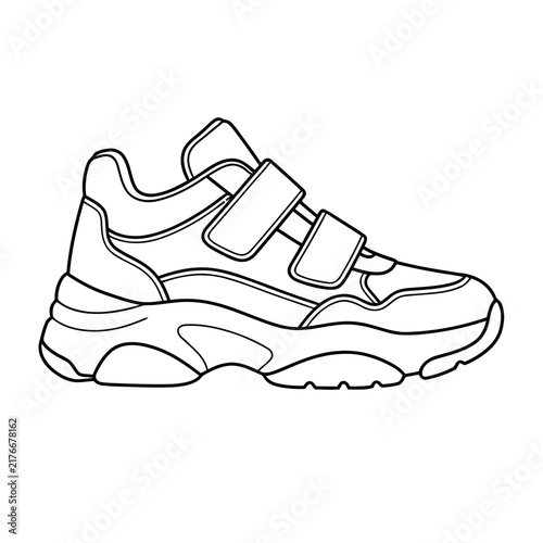 Sneaker with velcro straps