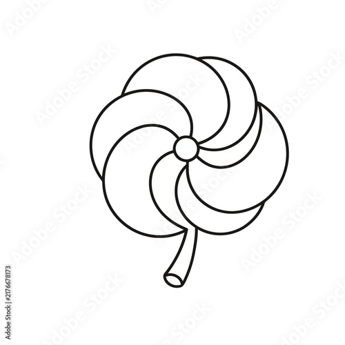 Stylized Pinwheel or Flower Outline