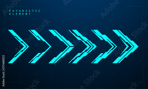 User Interface Blue Arrow Editable