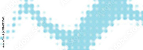 Bild auf Leinwand Abstract soft light blue wave shape with blurry edges isolated on transparent ba