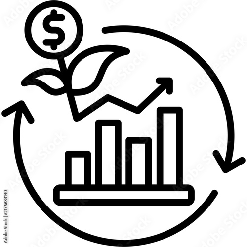 Sustainable Finance line icon