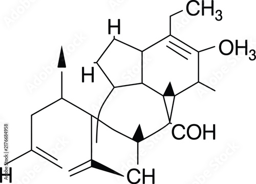 Принти на полотні Structural chemical formulas of testosterone molecule, male sex hormone androgen symbol, molecular chemistry concept, candy cane frames, Christmas border, New Year holiday design