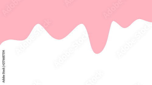 Dripping strawberry texture background. Pink liquid melt. Abstract dripping pink liquid. Pink fluid border background. Melting strawberry ice cream. Melting strawberry syrup