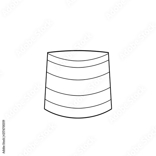 West African kente hat back and white clip art