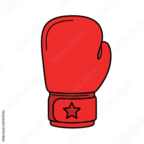 Red Boxing Glove with Star