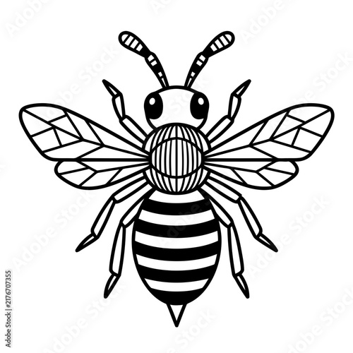 Stylized Bee Illustration