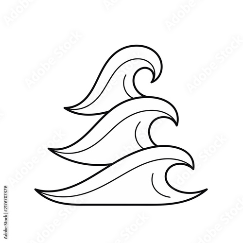 Stylized Waves Illustration