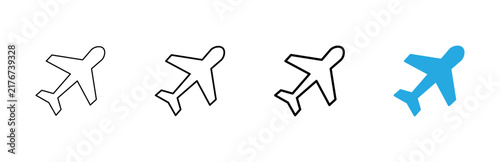Plane icon vector. Airplane sign and symbol. Flight transport symbol. Travel sign. aeroplane