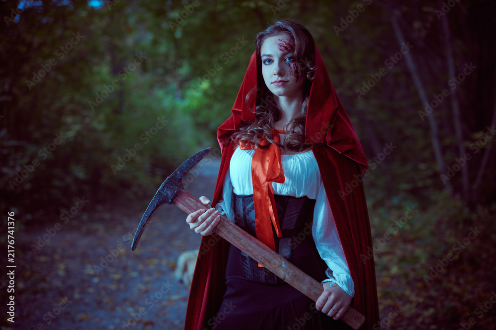 Naklejka premium Armed Scarlet Survivor