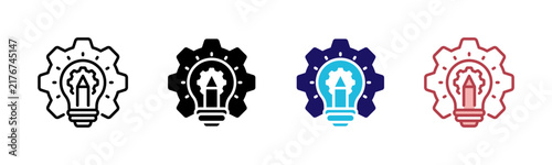 Innovation Process Icons, Multi Style Icon Set