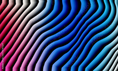Abstract colorful wavy lines pattern with soft gradient texture background
