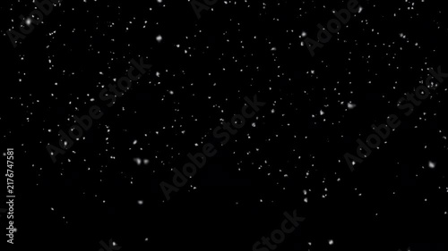 Falling snow effect overlay on black background for Christmas 