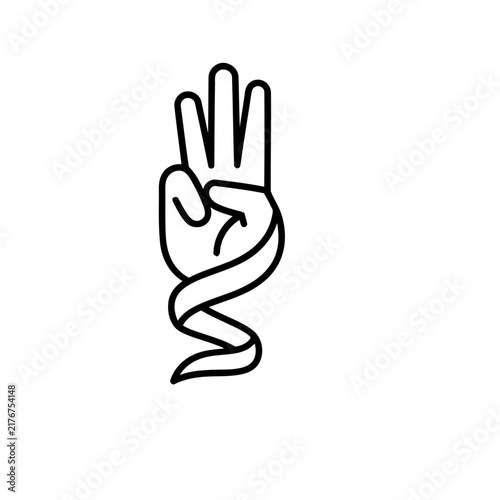 Three Fingers Scout Sign