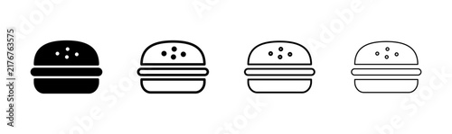 Burger icon logo design. burger sign and symbol. hamburger
