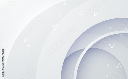 Minimalist White Layered Circular Abstract Technology Background