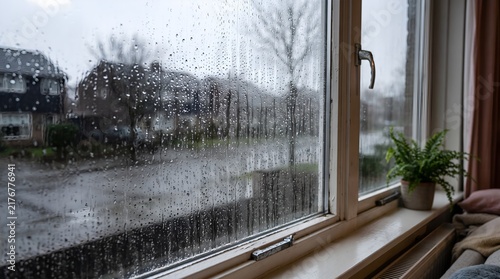 Photorealistic microstock photo of condensation droplets cov