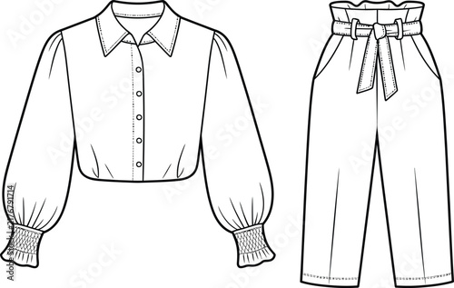 vector illustration of a white shirt