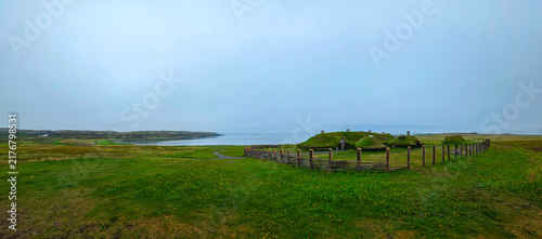 Foto L'Anse aux Meadows, archaeological site, a Norse settlement dating to approximat