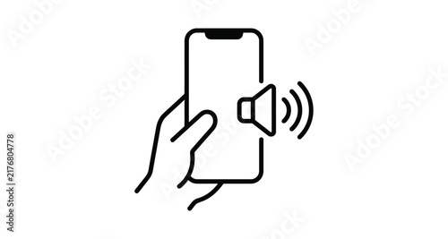 Bild auf Leinwand Smartphone volume icon illustration