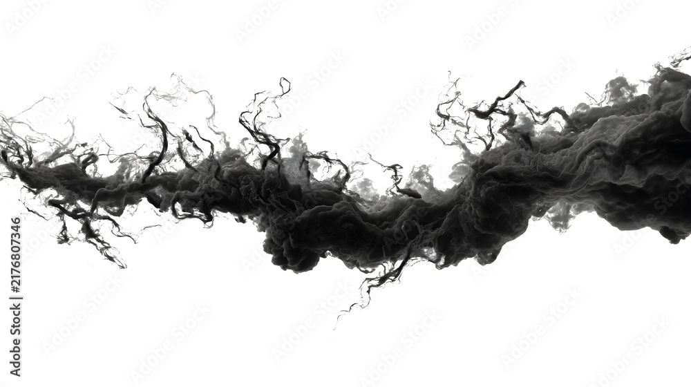 Obraz premium Dark smoke explosion in mid air