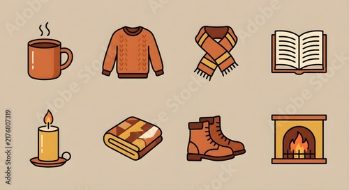 vector illustration of a set of clothes