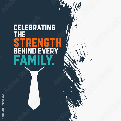 Father and Child Family Strength Illustration