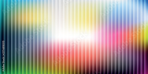 Vibrant abstract background, with vertical stripes, and a multi-colored, gradient blending blue, yellow, red, and, purple hues with, a central glow