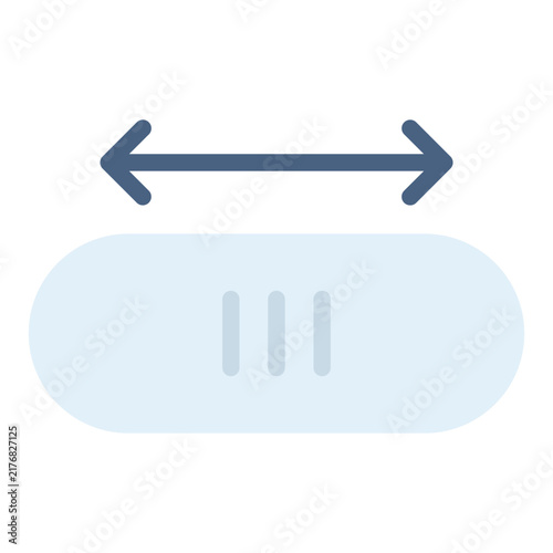 Vertical scroll icon for up down movement in document. Double arrow vertical symbol for interface or reader. Icon design flat style