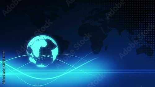 Global Business Presentation Background with Digital World Concept