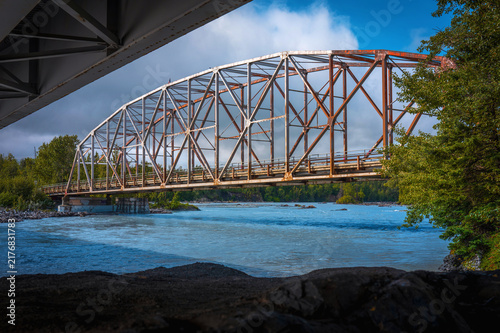 Fotografía Palmer Alaska Matanuska River Bridge landscape