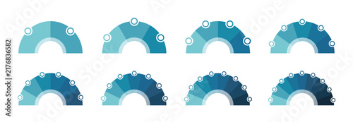 Foto Infographic semicircle template