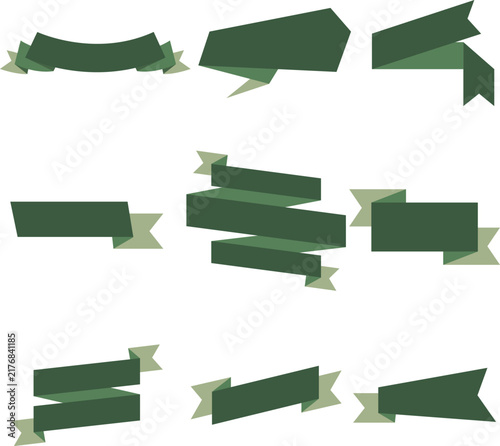 minimalist green ribbon