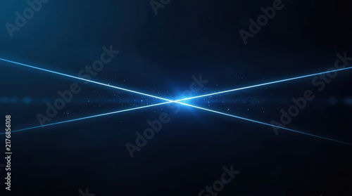 Futuristic communication background with intersecting blue light beam