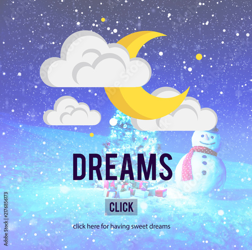 Quadro su tela Dreams Believe Dreamer Hopeful Imagination Concept