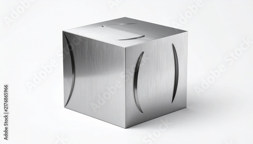 Stainless Steel Cube with Curved Design for Modern Decor