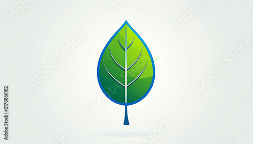 EcoFriendly Leaf Illustration for Nature and Environment